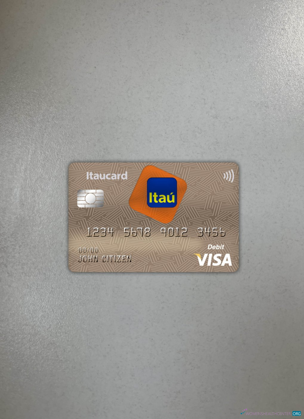 Download Brazil Itaú bank visa card debit photolook front Photoshop template
